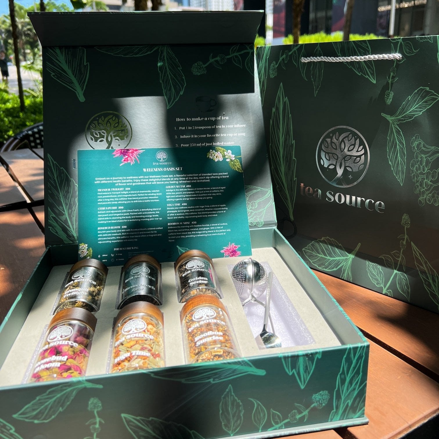 Wellness Oasis Tea Set | Healthy Herbal & Fruit Tea Gift